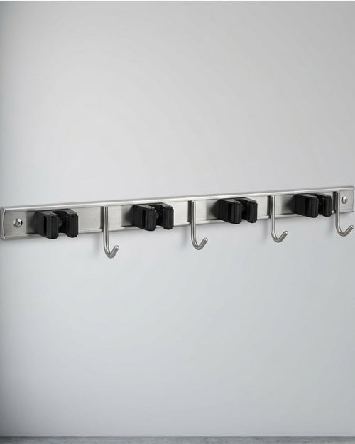 Qwbdk Stainless Utility Rail Four Cam Grips Five Hooks 48 cm - Lifestyle view